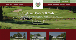 Desktop Screenshot of highlandparkgolfclub.com